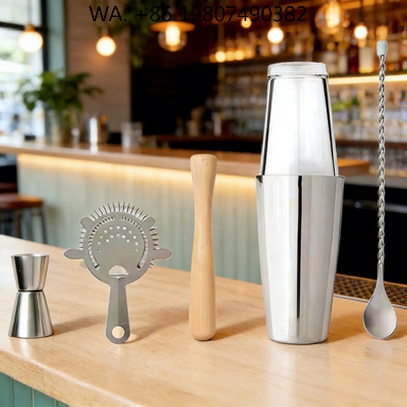 Boston Shaker Set - 6Pcs Minimalist Eco Friendly Cocktail Shaker
