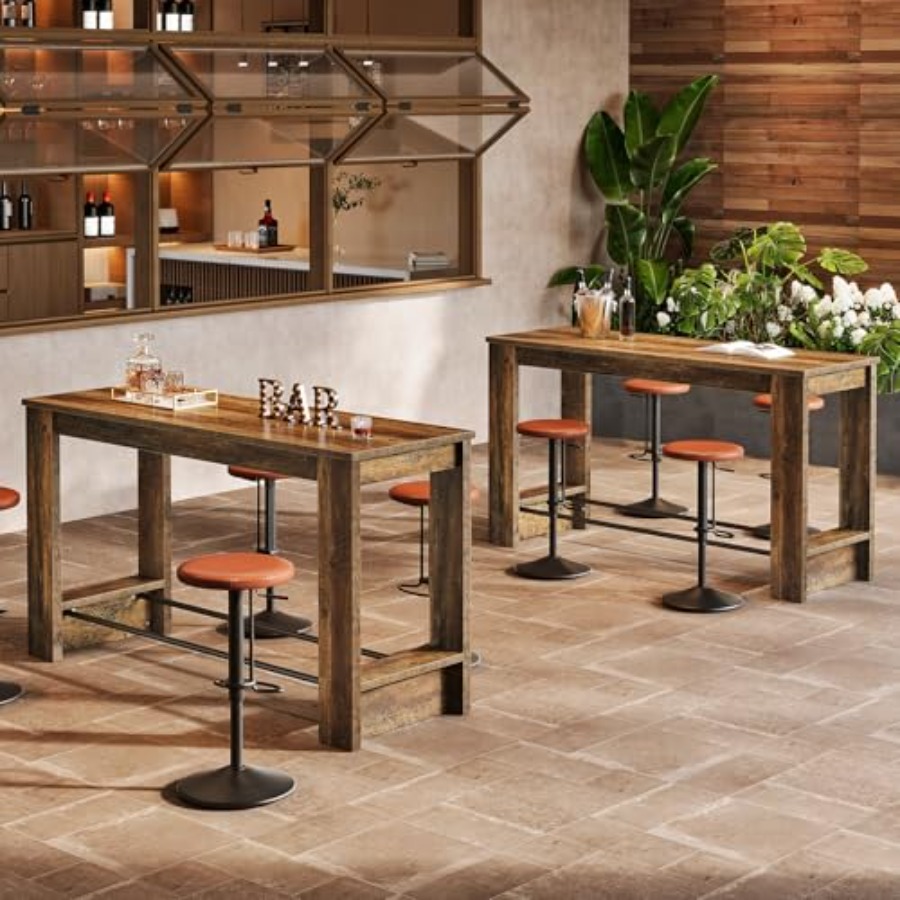 63'' Bar Table Set of 2, Count - Home Bar And Counter ulasan dan harga