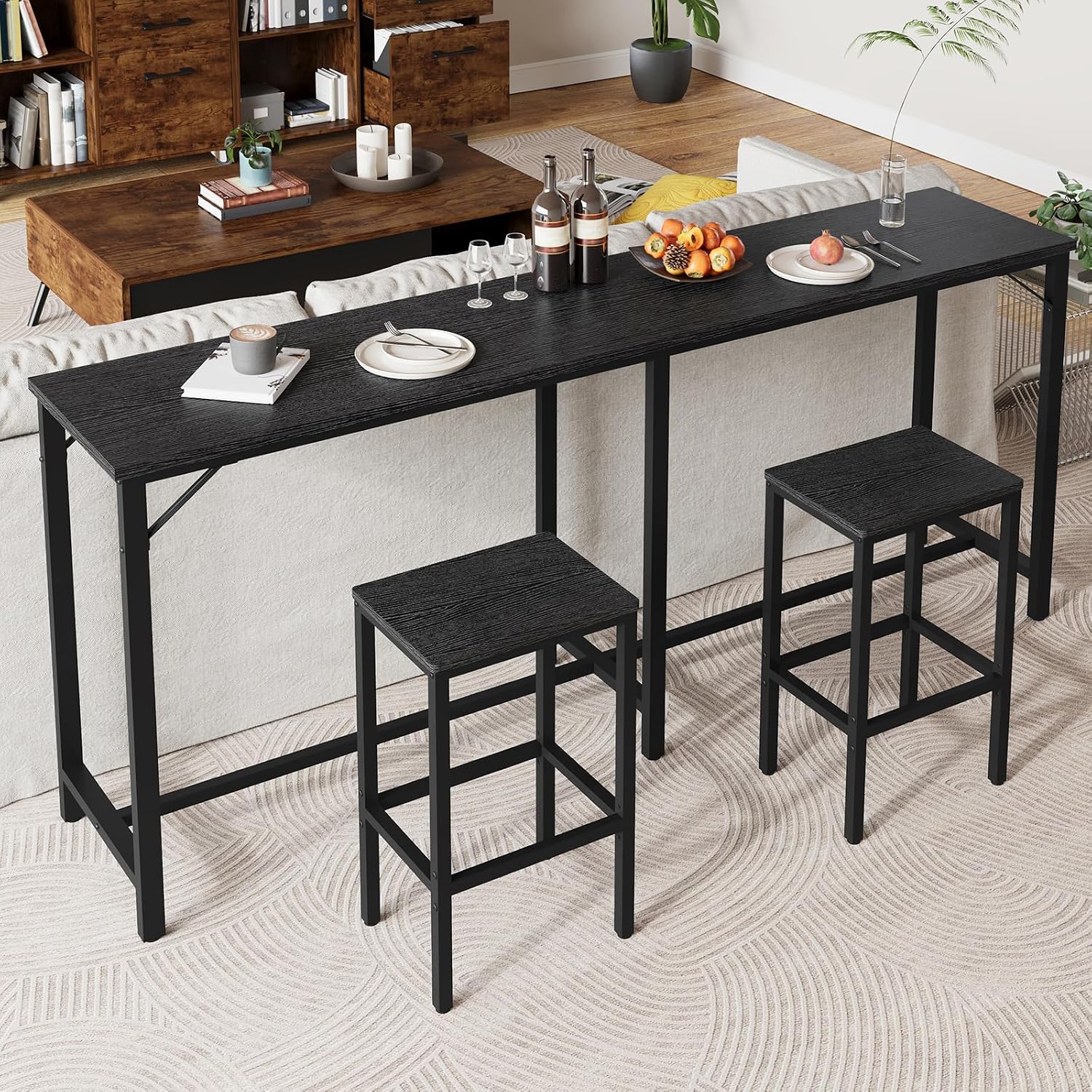 Bar Table Chairs Set Counter H - Home Bar Stools ulasan dan harga