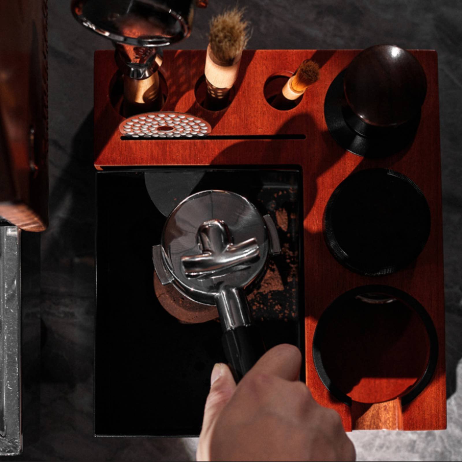Wood Tamping Station Multi-Fun - Home Barista ulasan dan harga
