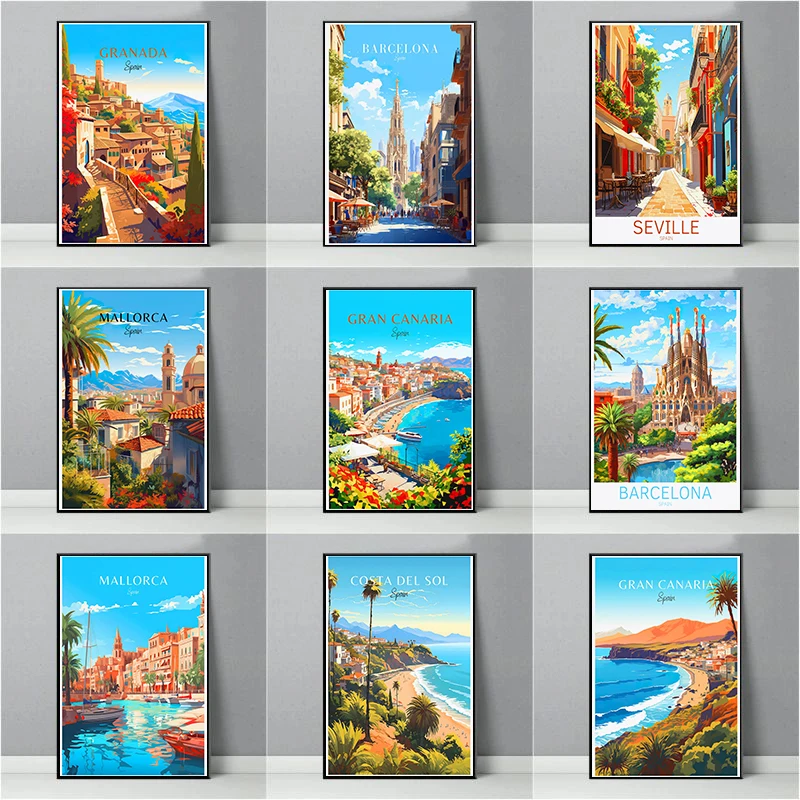 Spain Travel Poster Paris Gran - Home Barcelona ulasan dan harga