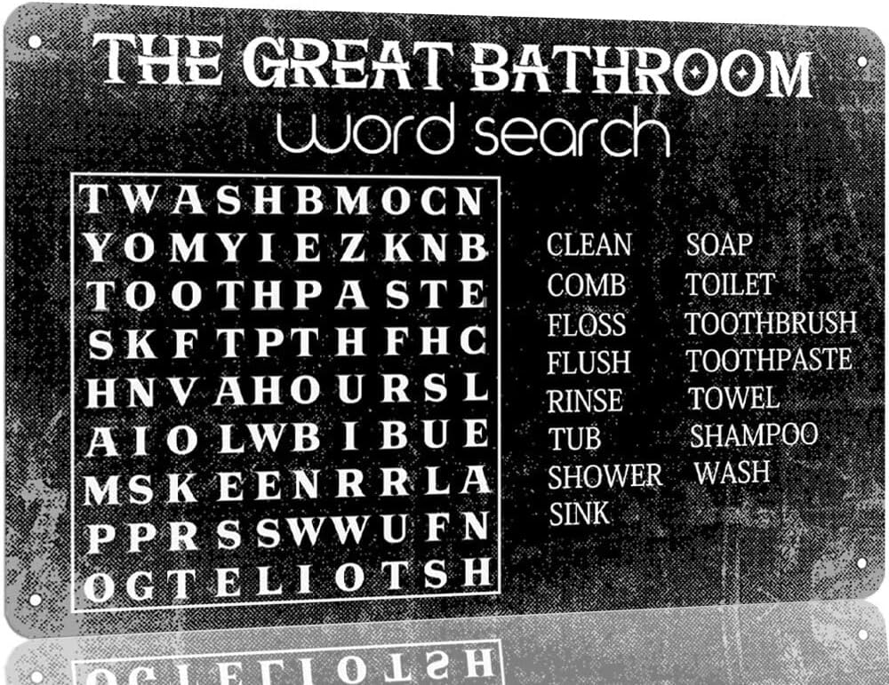 The Great Bathroom Word Search - Home Bar Word ulasan dan harga