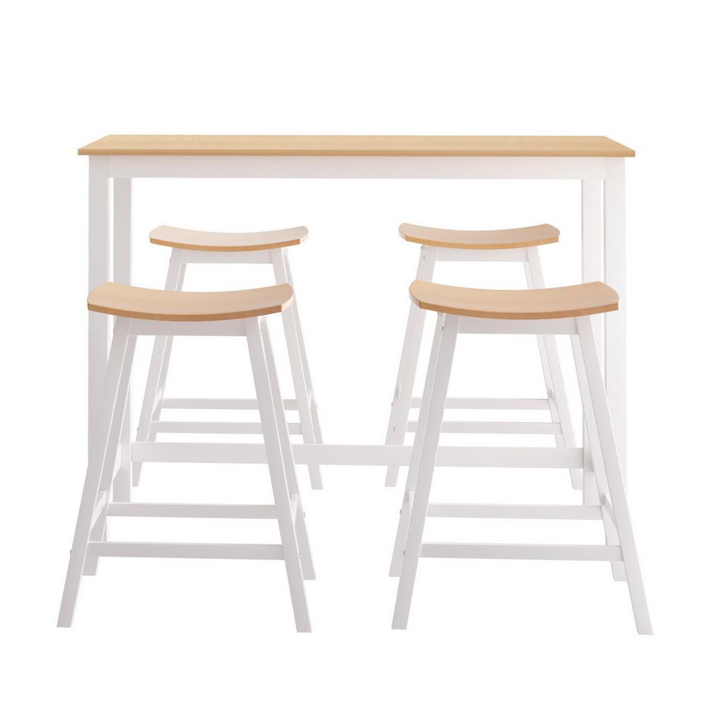 &Solid Wood Bar Table and Stoo - Home Bar Stools ulasan dan harga