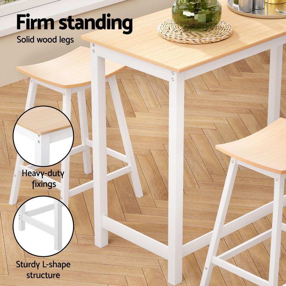 &Solid Wood Bar Table and Stoo - Home Bar Stools ulasan dan harga