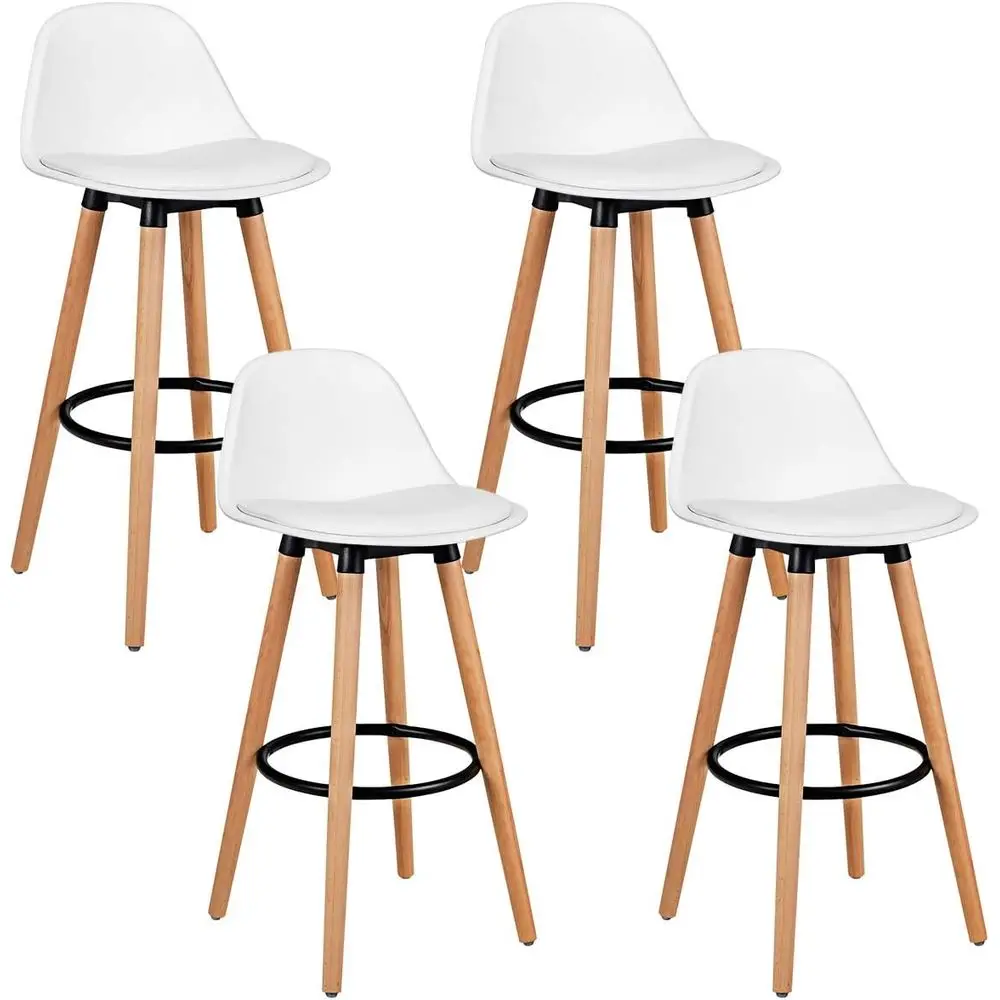 Set of 4 Bar Stools with PU Le - Home Bar Stools ulasan dan harga