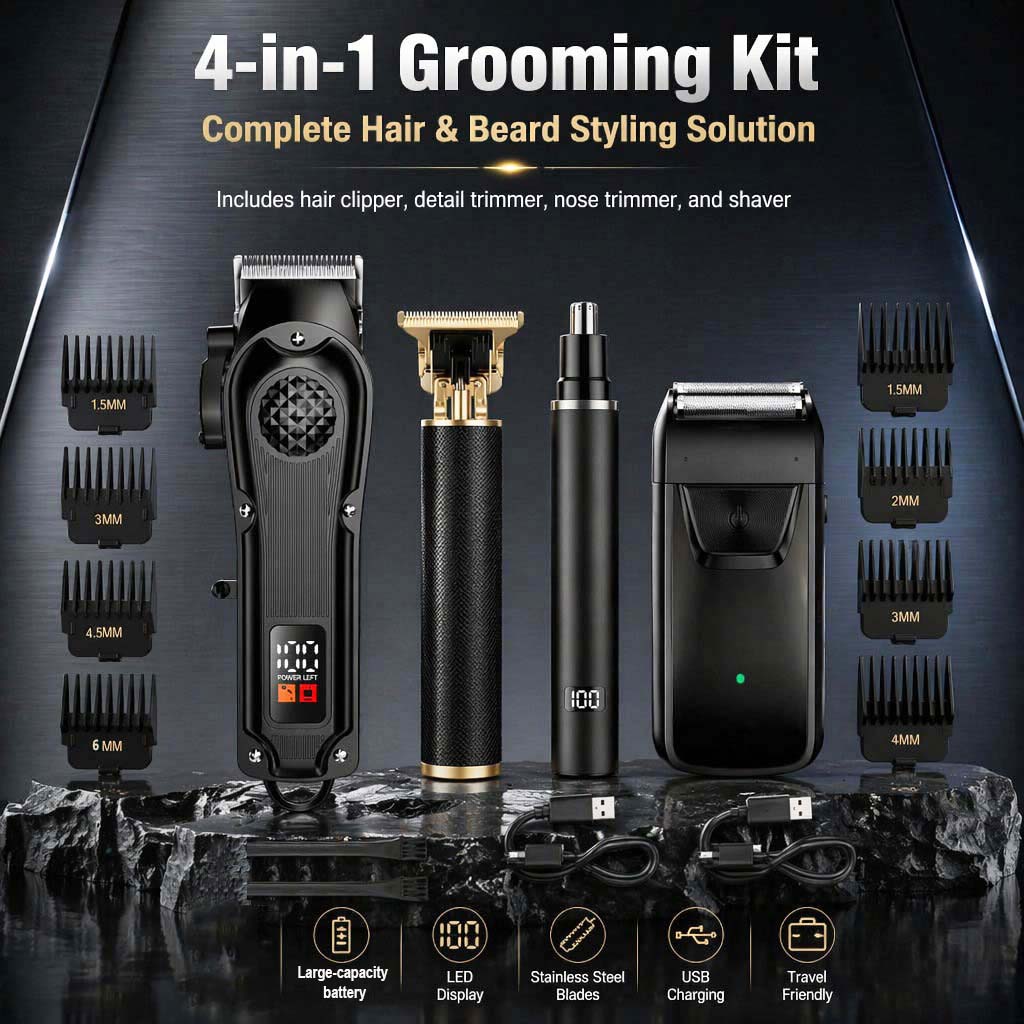 4-in-1 Men's Hair Clipper Set  - Home Barbershop ulasan dan harga