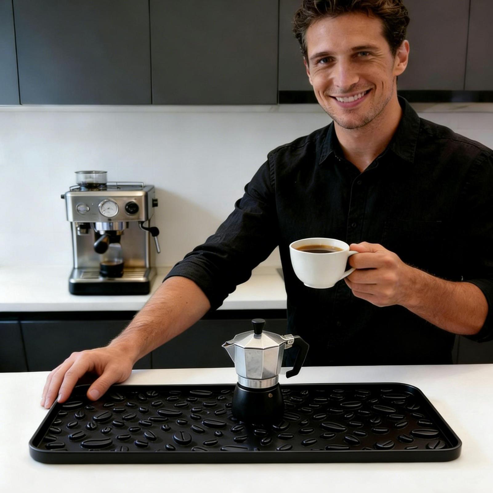 Coffee Mat Non-Slip Heat Insul - Bar Mat Rubber ulasan dan harga