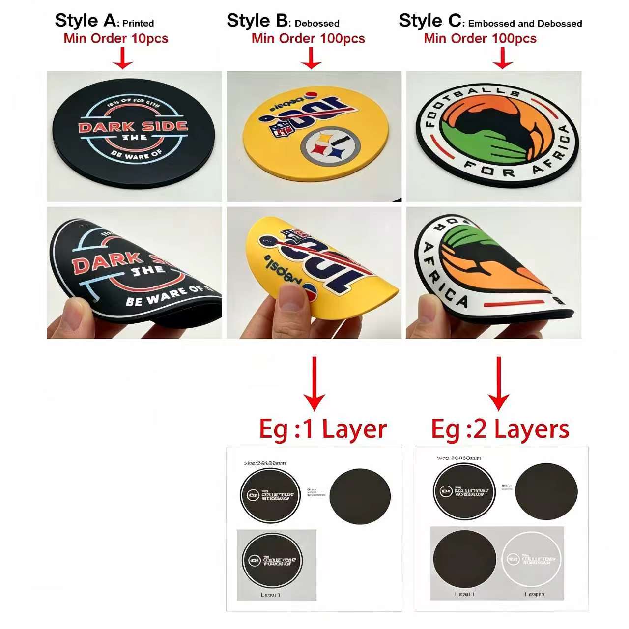 Personalized Round Drink Coast - Bar Mat Rubber ulasan dan harga