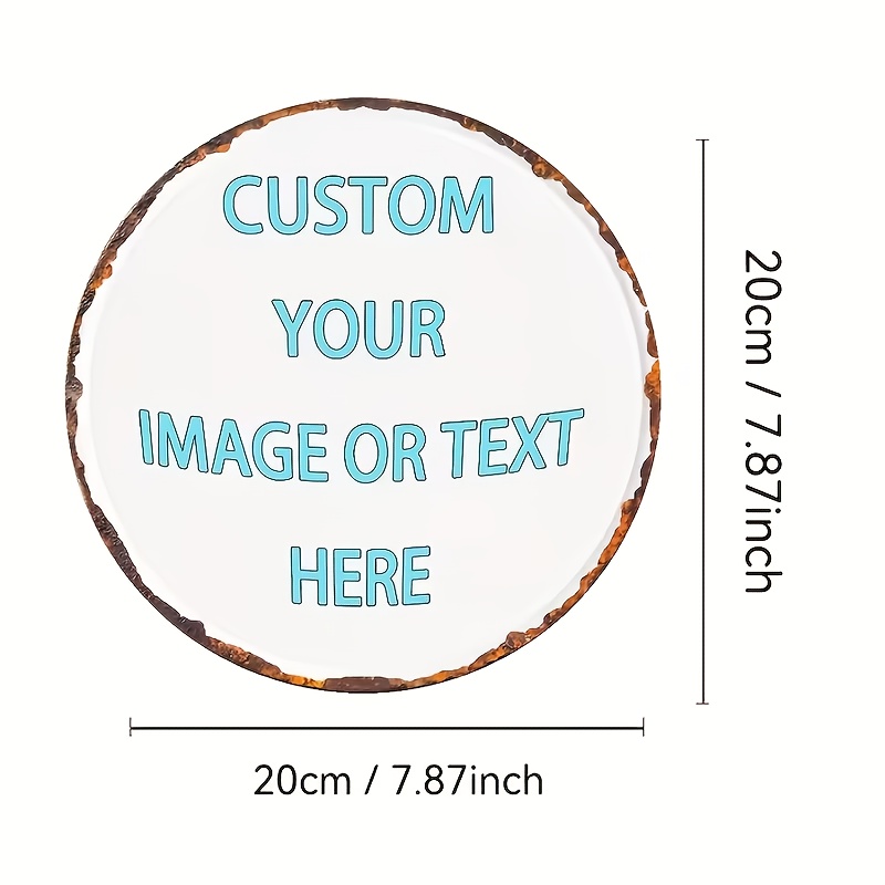Custom Round Metal Tin Sign, P - Home Bar Accessories ulasan dan harga