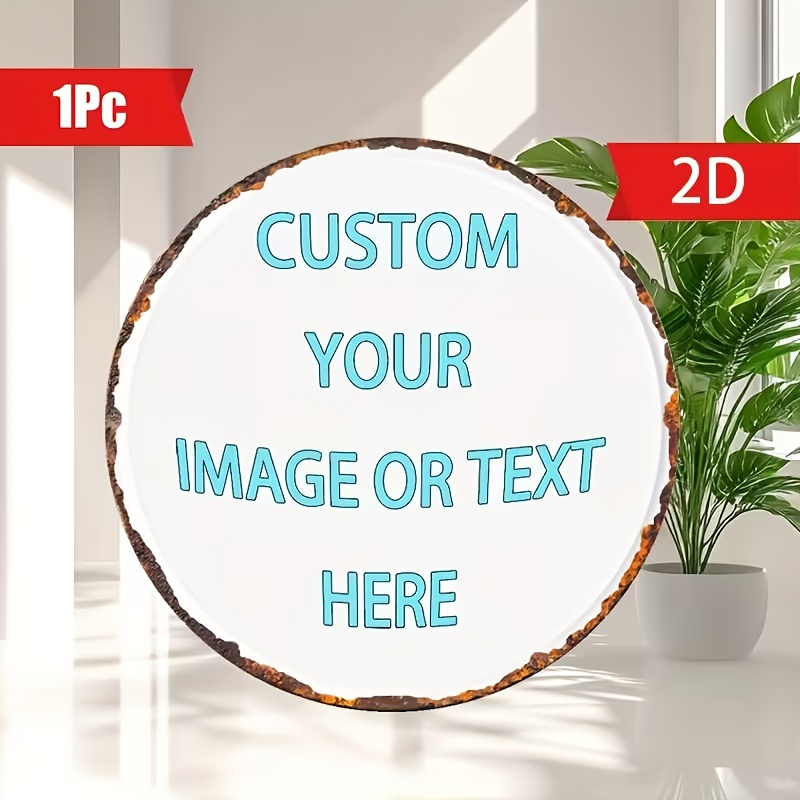 Custom Round Metal Tin Sign, P - Home Bar Accessories ulasan dan harga